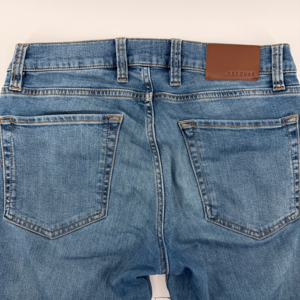 Tecovas Slim Jean Mens 30x30 Medium Blue Stretch Denim Handcrafted Western